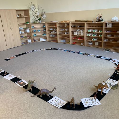 Montessori příběhy o vzniku a vývoji života na zemi a také písma.