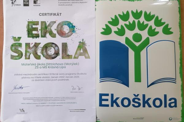 MŠ Motýlek získala stříbrnou certifikaci Ekoškoly