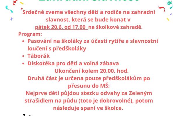 zahradní slavnost